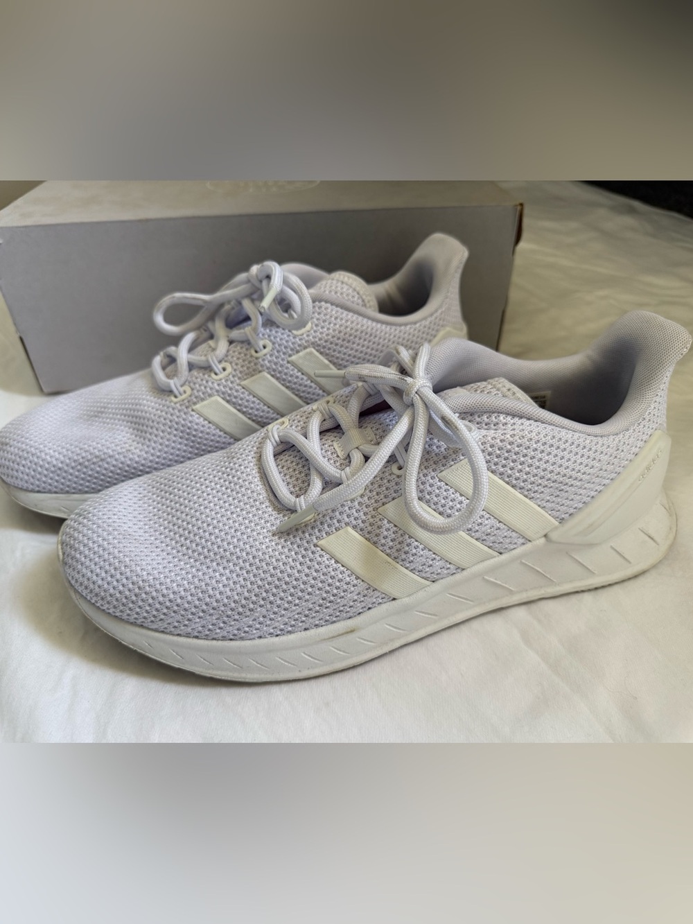 adidas Men’s all-white Sneakers